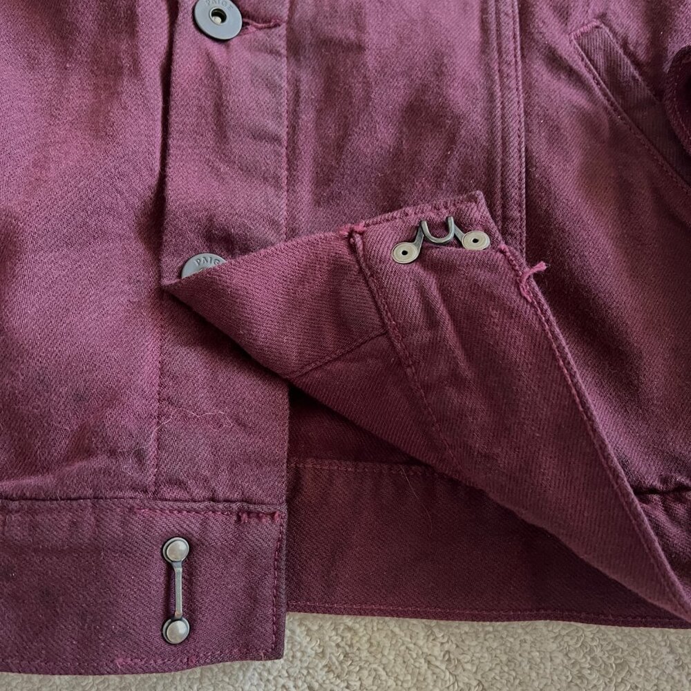 Paige Jacket - Scout Denim - Dark Burgundy - Trucker  - Size Small - Picture 11 of 13
